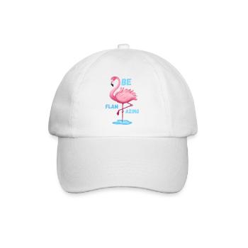 Pink Flamingo Sei Flamazing - Baseballkappe - Weiß/Weiß - Vorne
