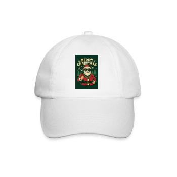 Chilliger Santa mit Sonnenbrille - Baseballkappe - Weiß/Weiß - Vorne
