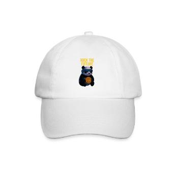 Rock the Future Panda Bitcoin - Baseballkappe - Weiß/Weiß - Vorne