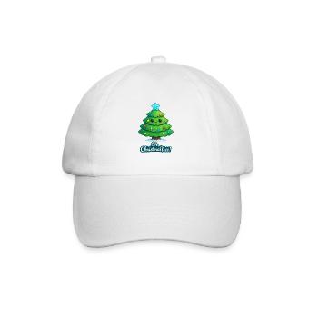 Kuscheliger Weihnachtsbaum mit Stern - Baseballkappe - Weiß/Weiß - Vorne