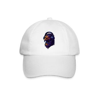 Neonadler mit Headset - Baseballkappe - Weiß/Weiß - Vorne