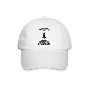 Mitarbeiter des Monats Installateur Bester Mann - Baseballkappe - Weiß/Weiß - Vorne