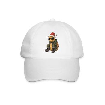 Wurm Weihnachten Winter - Baseballkappe - Weiß/Weiß - Vorne