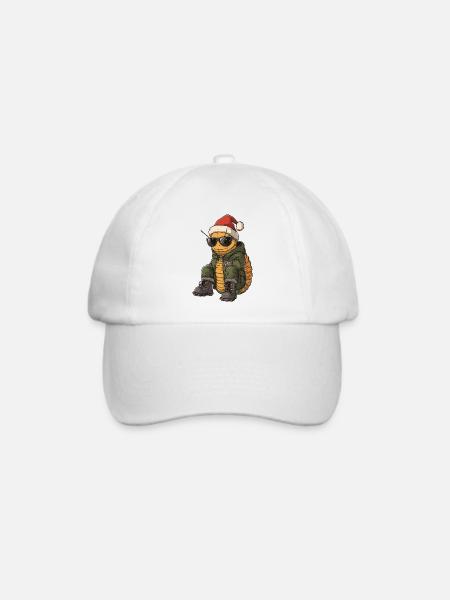 Wurm Weihnachten Winter - Baseballkappe - Weiß/Weiß