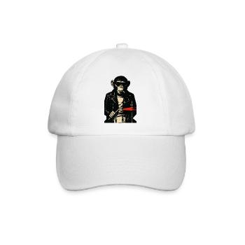Chimp Rebel Trommler - Baseballkappe - Weiß/Weiß - Vorne