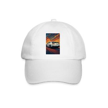 Abendrot GT-R Sprint Artwork - Baseballkappe - Weiß/Weiß - Vorne