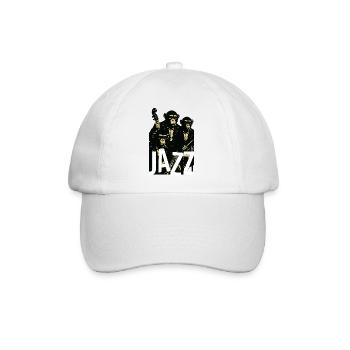 Jazz-Schimpansenquartett - Baseballkappe - Weiß/Weiß - Vorne