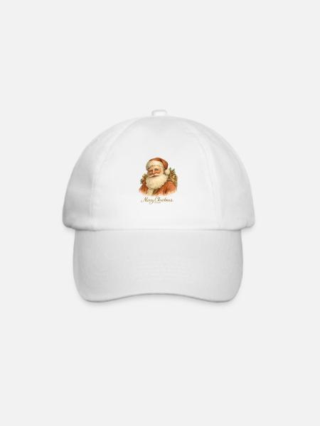 Weihnachten Santa Claus Merry Christmas Vintage - Baseballkappe - Weiß/Weiß