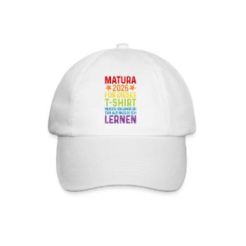 Matura 2026  - Baseballkappe - Weiß/Weiß - Vorne