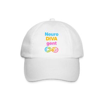 NEURODIVERGENT, NEURODIVERGENZ POWER, ADHS POWER - Baseballkappe - Weiß/Weiß - Vorne