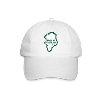 Hände weg von Grönland! - Grönland / Grønland - Baseballkappe - Weiß/Weiß - Vorne