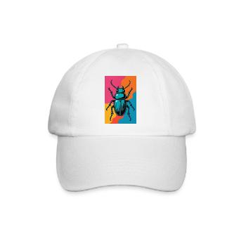Insekt Pop Art Retro - Baseballkappe - Weiß/Weiß - Vorne