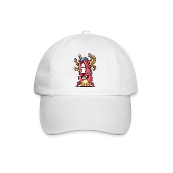 Bunte Monster-Tentakel - Baseballkappe - Weiß/Weiß - Vorne