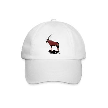 Oryx auf Felsen - Baseballkappe - Weiß/Weiß - Vorne