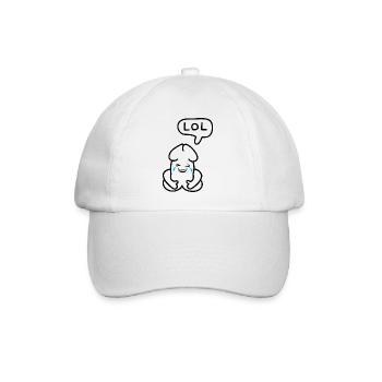lustiges Junior-LOL-Emoticon - Baseballkappe - Weiß/Weiß - Vorne