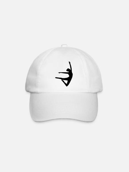 Tänzerin Silhouette tanzen Geschenk Tanz - Baseballkappe - Weiß/Weiß