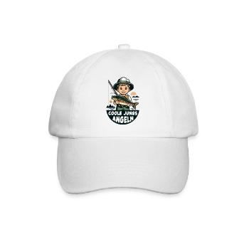 Coole Jungs Angeln - Baseballkappe - Weiß/Weiß - Vorne