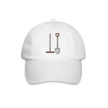 Schaufel icon - Baseballkappe - Weiß/Weiß - Vorne