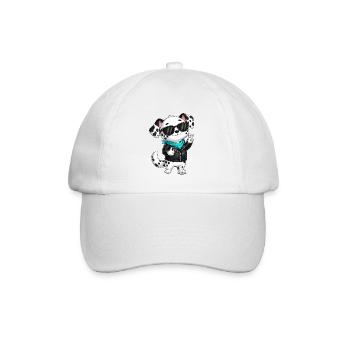 Kleiner Dalmatiner Peace Zeichen - Baseballkappe - Weiß/Weiß - Vorne