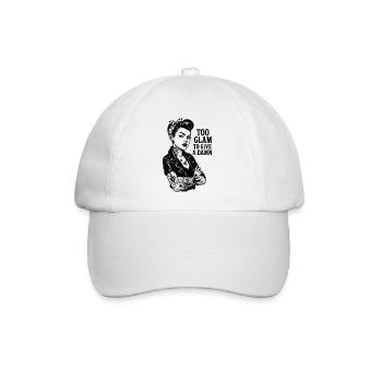 Rockabella Pin-Up: Outlaw Tattoo Girl & Lederjacke - Baseballkappe - Weiß/Weiß - Vorne