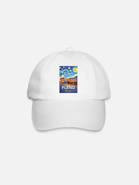 Plano, Texas - Baseballkappe - Weiß/Weiß