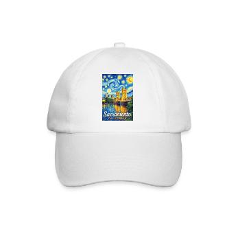 Sacramento California - Baseballkappe - Weiß/Weiß - Vorne
