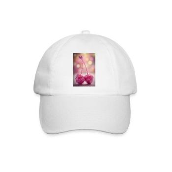 Pink Glitter Cherries Duo - Baseballkappe - Weiß/Weiß - Vorne