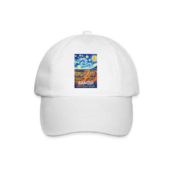 Bangui Cityscape Poster Starry Night - Baseballkappe - Weiß/Weiß - Vorne