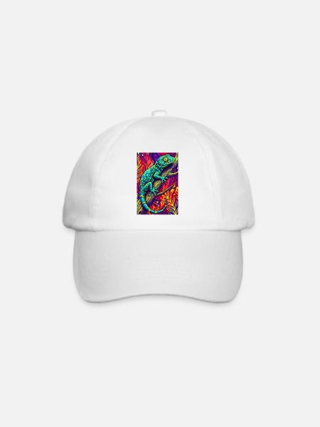 Gecko - Baseballkappe - Weiß/Weiß