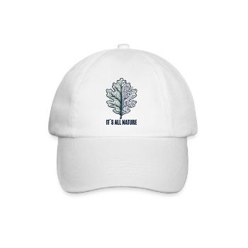 Alles ist Natur - Baseballkappe - Weiß/Weiß - Vorne