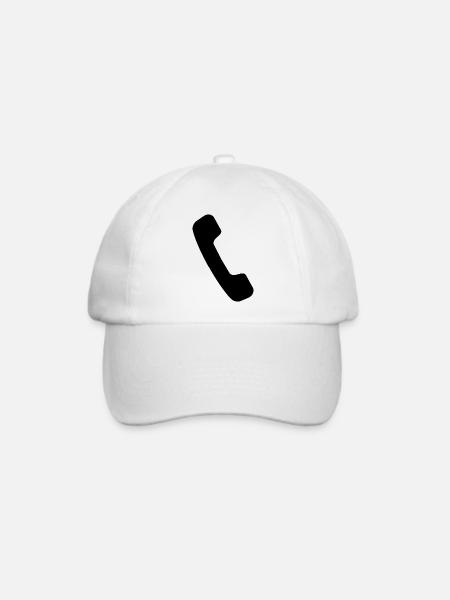 Kabeltelefon - Baseballkappe - Weiß/Weiß