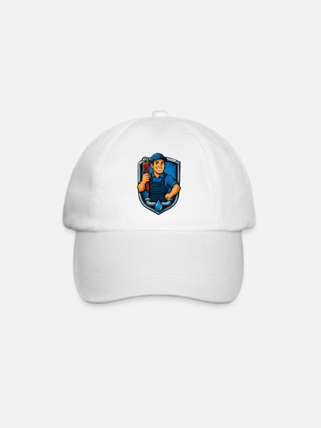 handwerker-wappen-klempner - Baseballkappe - Weiß/Weiß