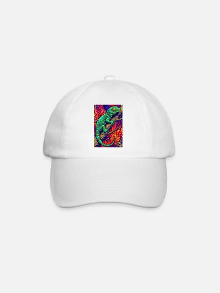 Gecko - Baseballkappe - Weiß/Weiß