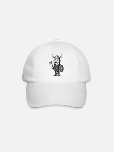 Wikinger-Rotlippen-Krieger - Baseballkappe - Weiß/Weiß