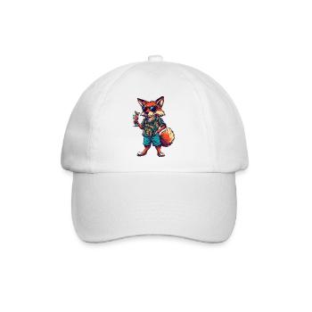 Fuchs Comic Sommer - Baseballkappe - Weiß/Weiß - Vorne