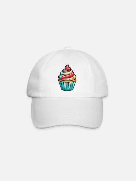 Cupcakes - Baseballkappe - Weiß/Weiß