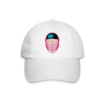 Fechtmaske Skizze - Baseballkappe - Weiß/Weiß - Vorne