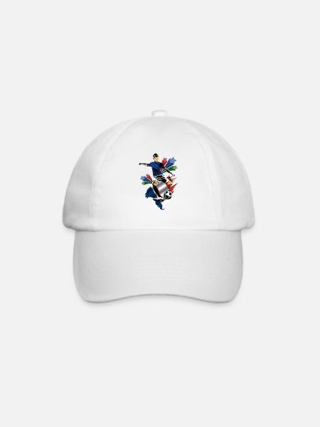 Frankreich - Frankreich - Flaggen - Baseballkappe - Weiß/Weiß