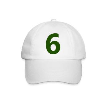 6 - Baseballkappe - Weiß/Weiß - Vorne