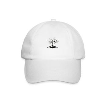 Christentum Kreuz Glaube Religiöses Motiv - Baseballkappe - Weiß/Weiß - Vorne