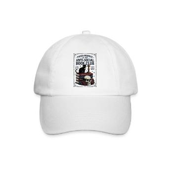 Mitglied des Antisozialen Buchclubs - Baseballkappe - Weiß/Weiß - Vorne