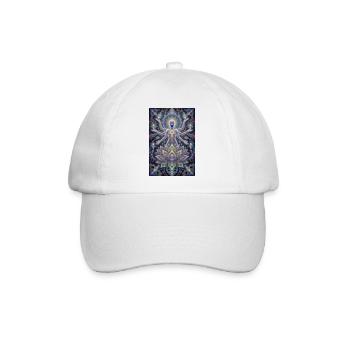 Erleuchtete Mandala-Aura - Baseballkappe - Weiß/Weiß - Vorne