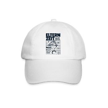 Elternzeit Mein Team Mein Plan Mein Chaos - Baseballkappe - Weiß/Weiß - Vorne
