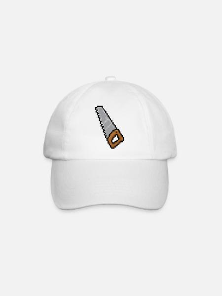 Pixel Säge - Baseballkappe - Weiß/Weiß