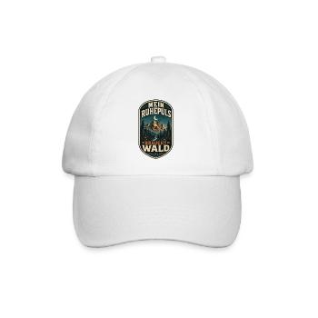 Mein Ruhepuls braucht Wald - Baseballkappe - Weiß/Weiß - Vorne
