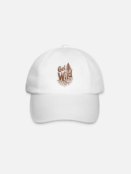 Outdoor-Abenteuer – Werde wild - Baseballkappe - Weiß/Weiß