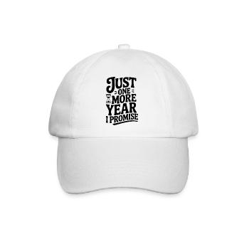 Nur noch ein Jahr, das verspreche ich - Baseballkappe - Weiß/Weiß - Vorne