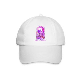 Einhorn Schulstart Rosa 1. Klasse Schulkind - Baseballkappe - Weiß/Weiß - Vorne