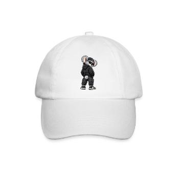 Cooler Gangster Koala im Streetwear Style - Baseballkappe - Weiß/Weiß - Vorne