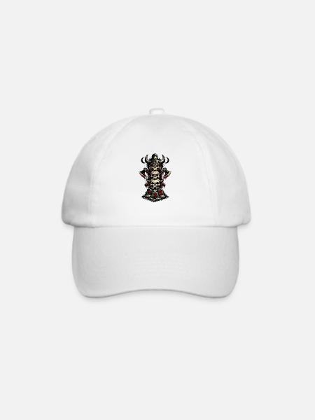 Viking Skull Warband - Baseballkappe - Weiß/Weiß